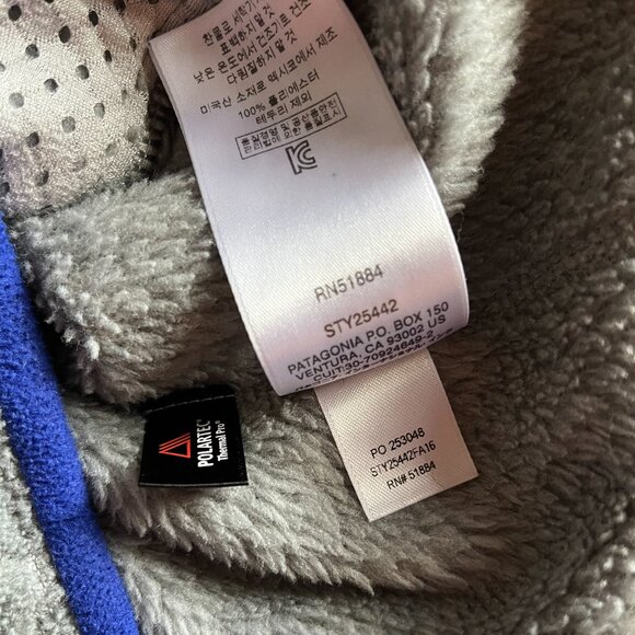 Patagonia gray and purple-blue Re-Tool pullover S - Picture 10 of 11